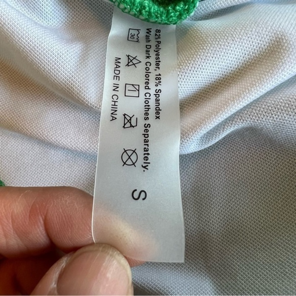 Ribbed Green High Waisted Cheeky Bikini Bottom - Picture 5 of 7